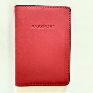 Red Leather Passport Cover